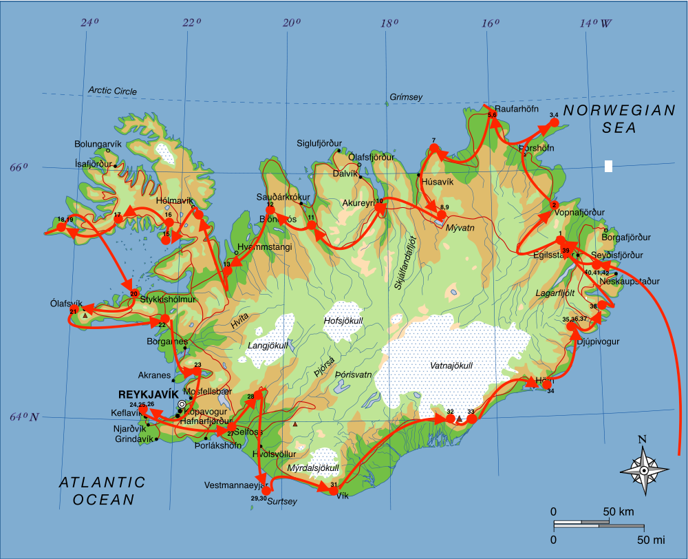 Aufenthaltsorte Island 2021